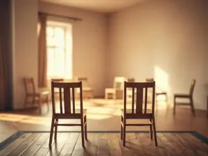 Zestawienie tradycyjnej sceny teatralnej z otwartą przestrzenią partycypacyjną, ukazujące kontrast między dwoma modelami teatru.