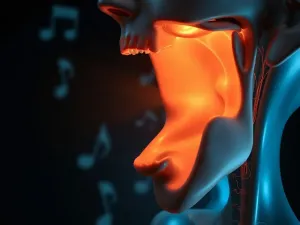 Maska teatralna z dwiema twarzami na scenie, symbolizująca emocjonalną głębię i techniki psychodramy.